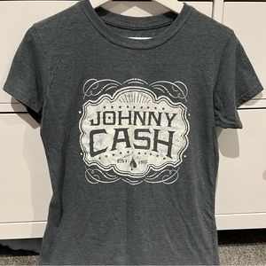 Johnny Cash Grey Graphic T Shirt